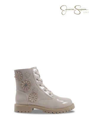 Girls Daria Shay Boot in Cream