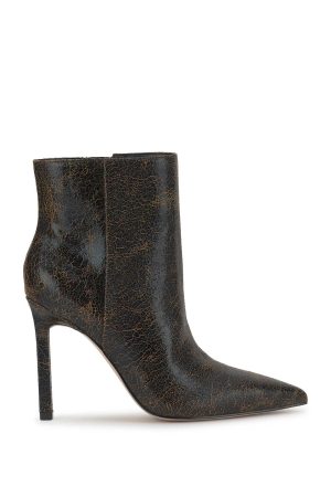 Debia High Heel Bootie in Black & Brown