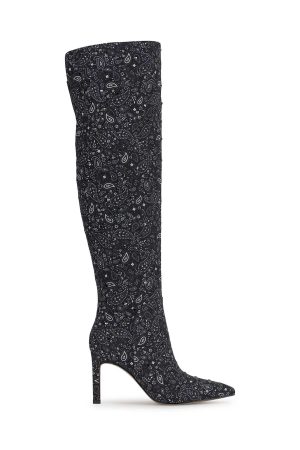 Earon Over The Knee Boot in Midnight Bandana