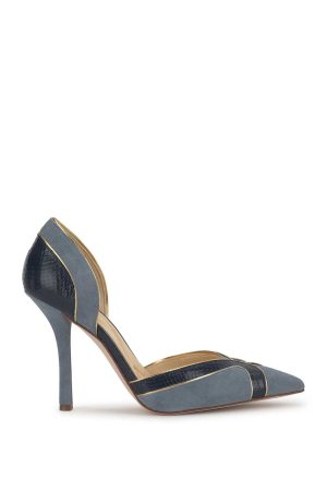 Vuley High Heel in Ash Blue & Dark Knight