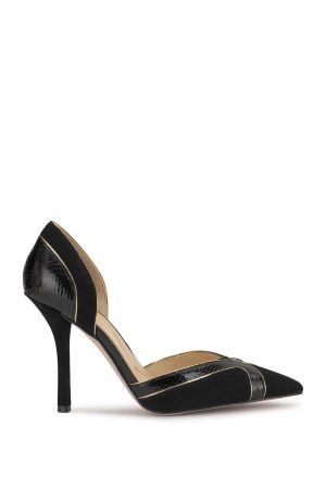 Vuley High Heel in Black & Gold