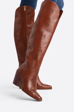 Jessica Simpson 2.0 Ravyn Icon Print Boot in Dark Canyon